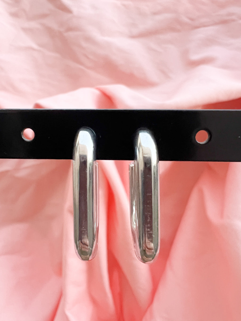 Capucine – Boucles d'Oreilles Créole Carrée Acier Inoxydable