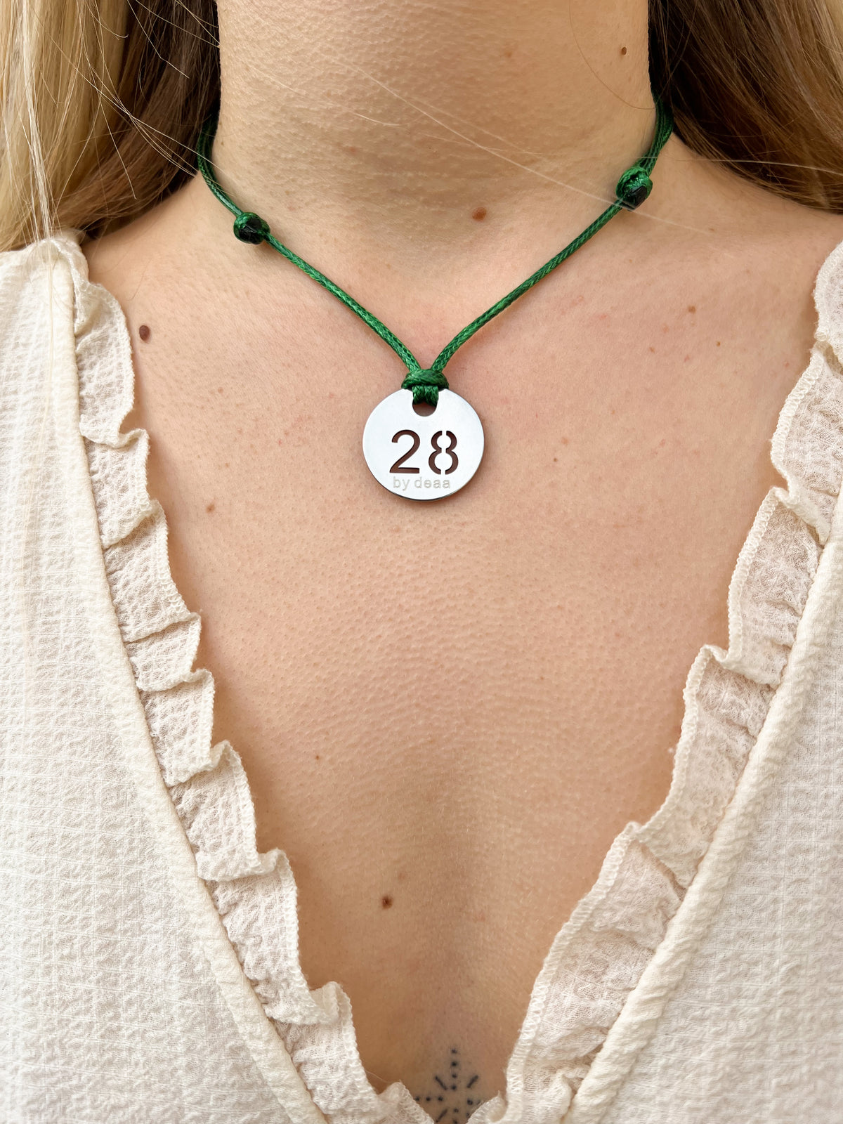 Collier Cordon Médaille Chiffre Personnalisé
