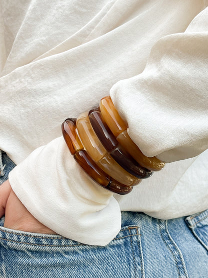 Bracelets Ambre marronné