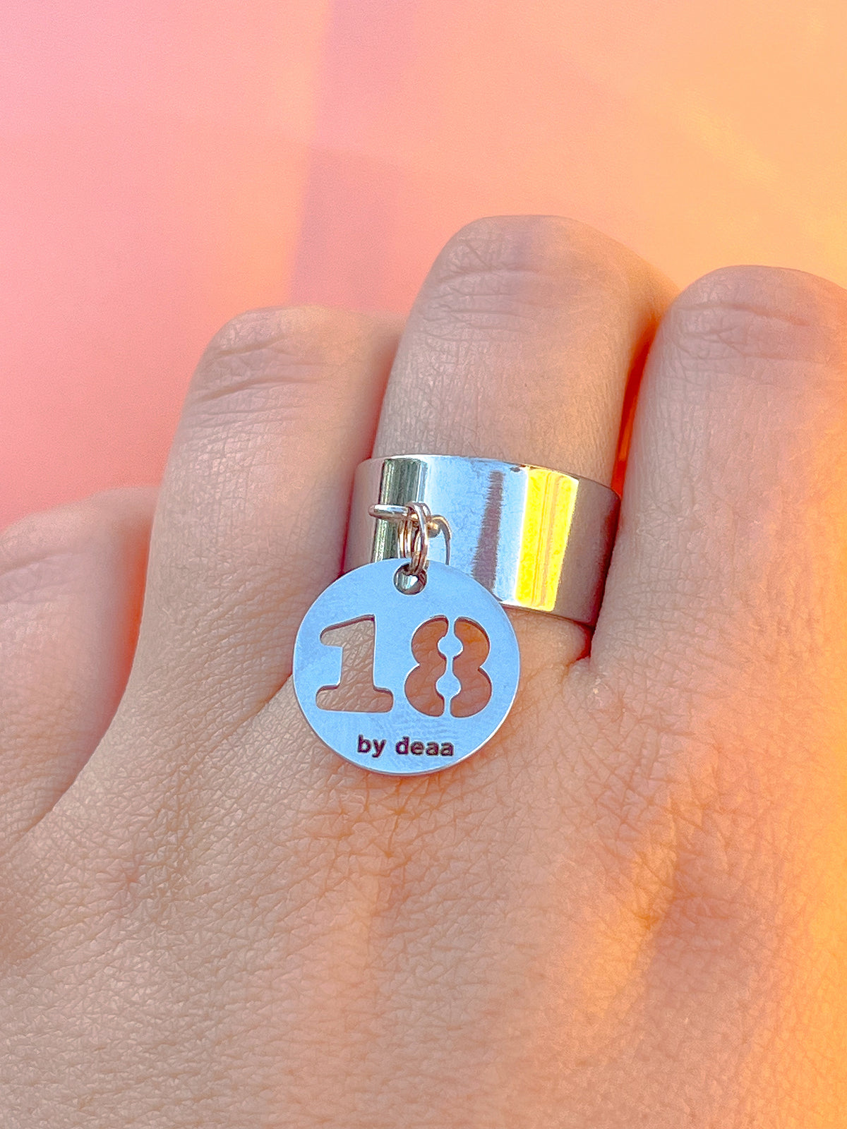 Bague Chiffre Personnalisée – Acier Inoxydable