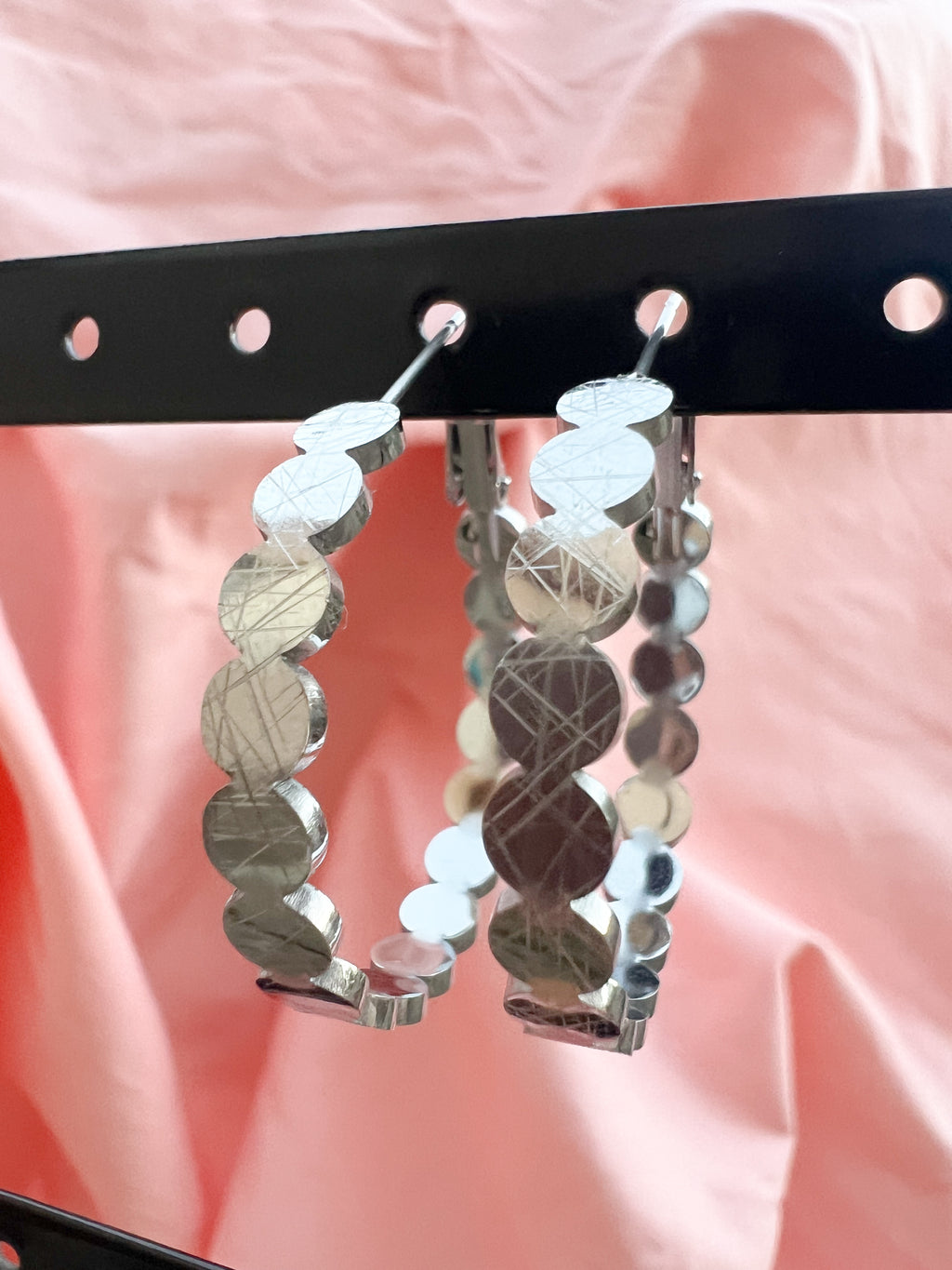 Orina – Boucles d'Oreilles Pastilles Argentées Acier Inoxydable