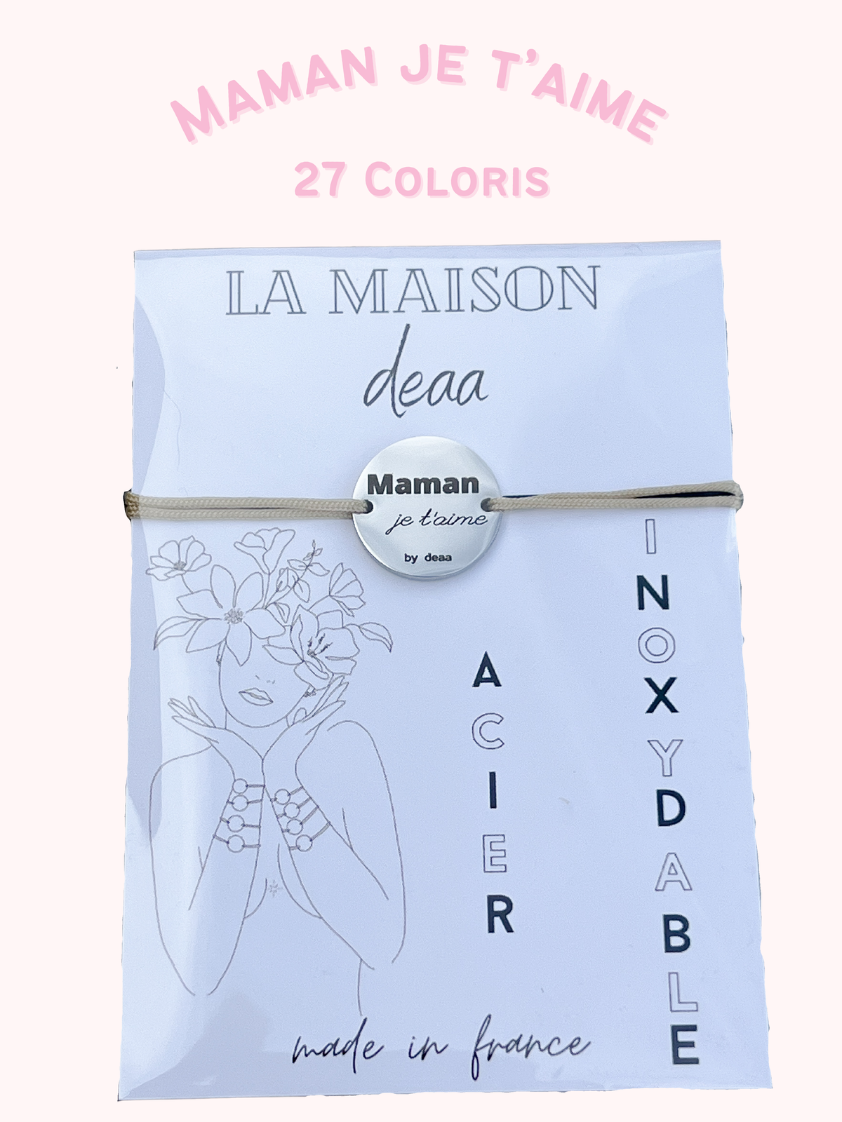 Maman je t'aime – Bracelet Médaillon