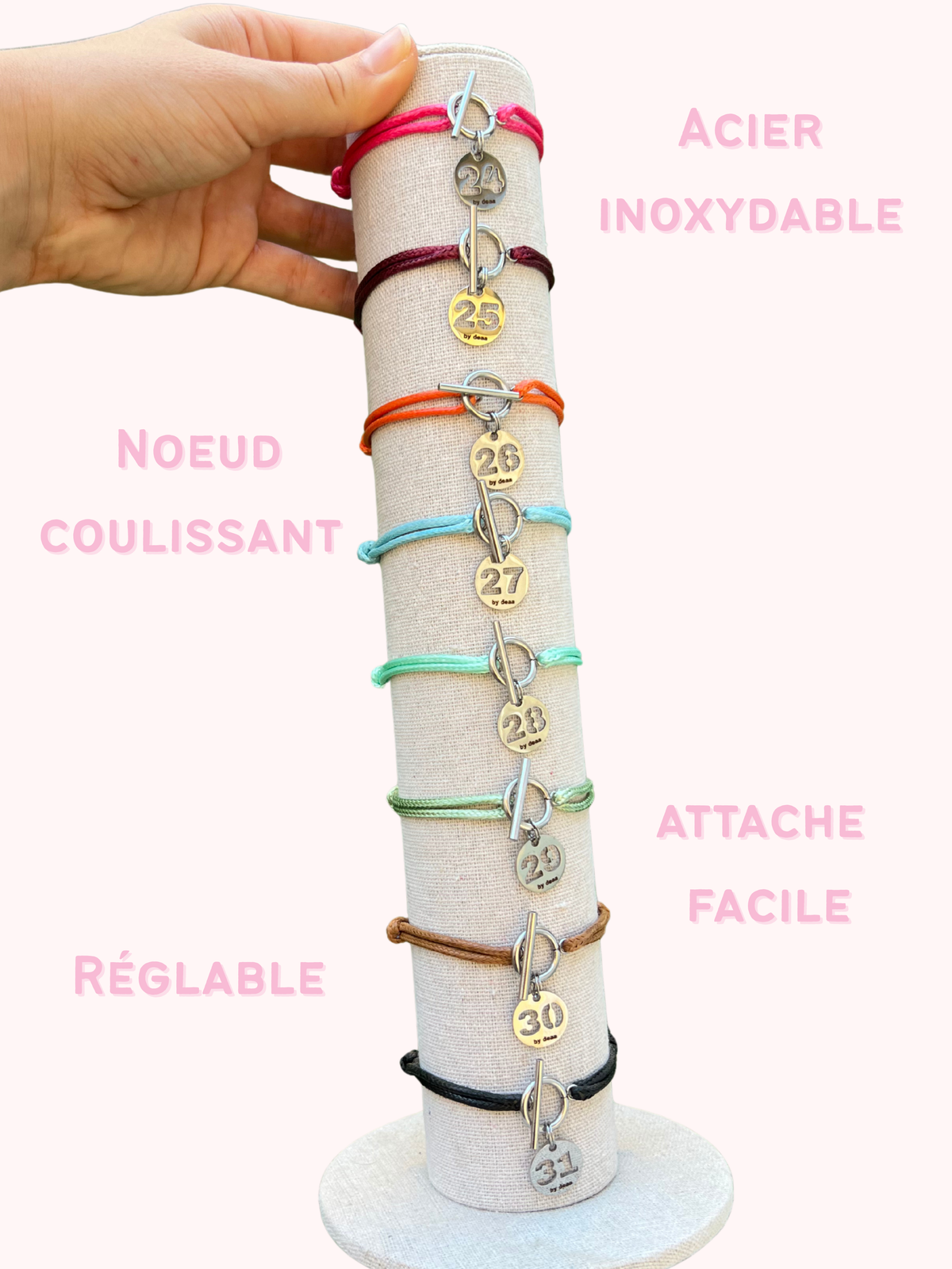 Bracelet Chiffre Personnalisé – Acier Inoxydable