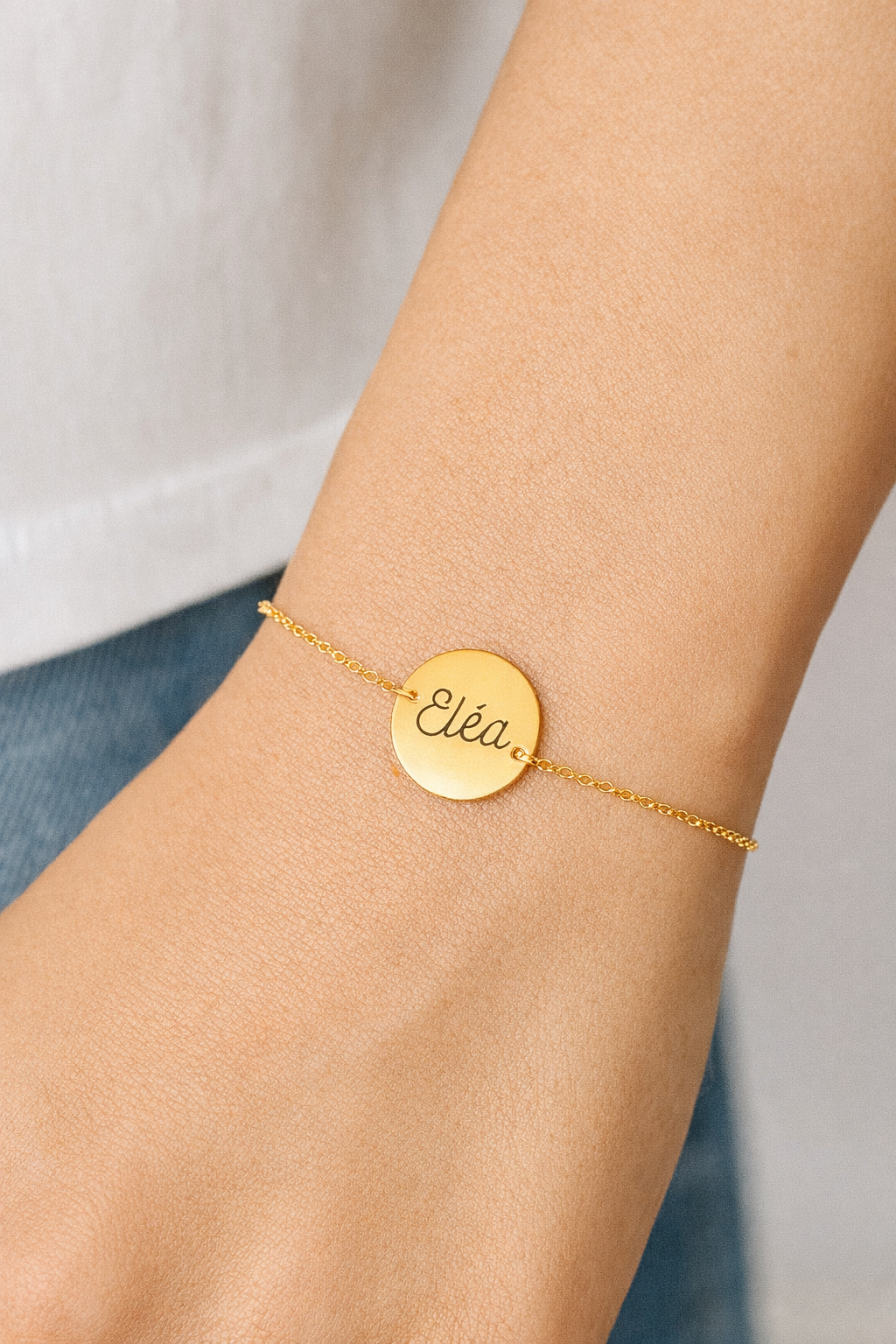 Bracelet Médaille Gravée