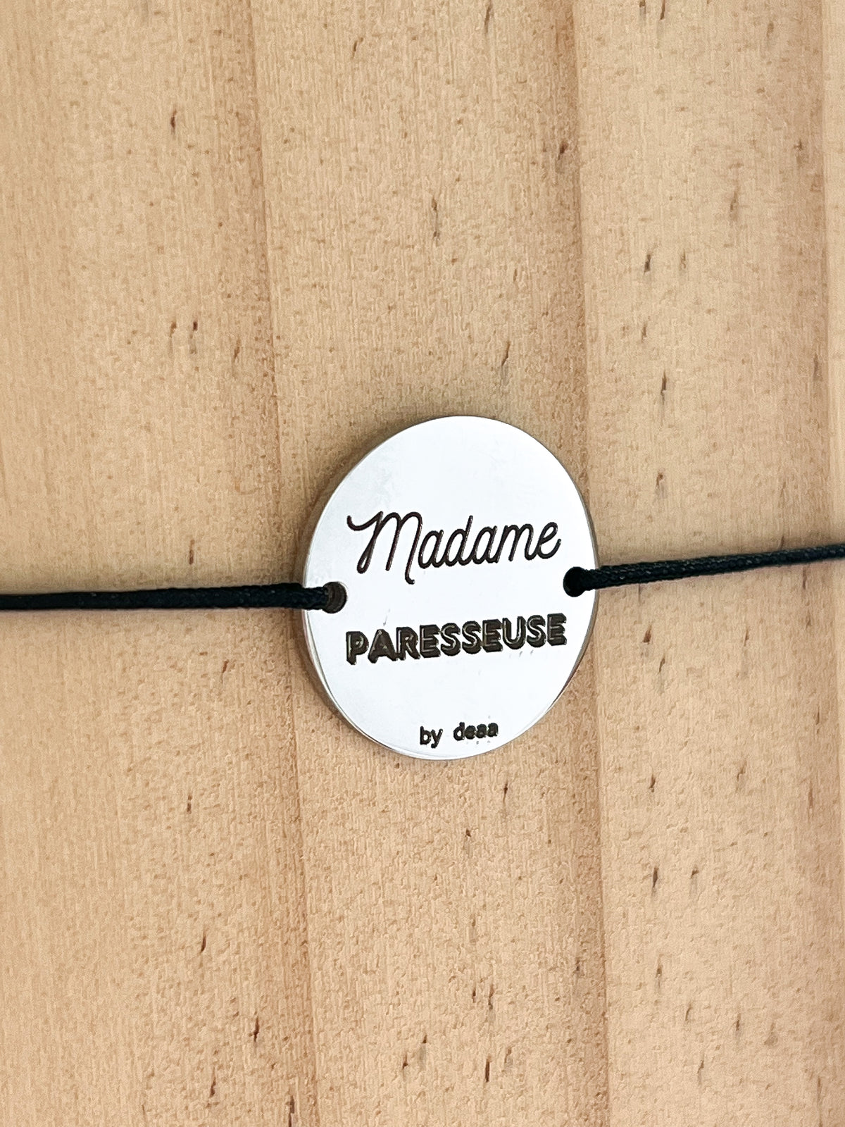 Madame Paresseuse – Bracelet Médaillon