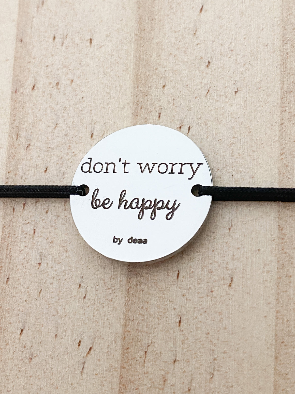 Don't Worry Be Happy – Bracelet Médaillon