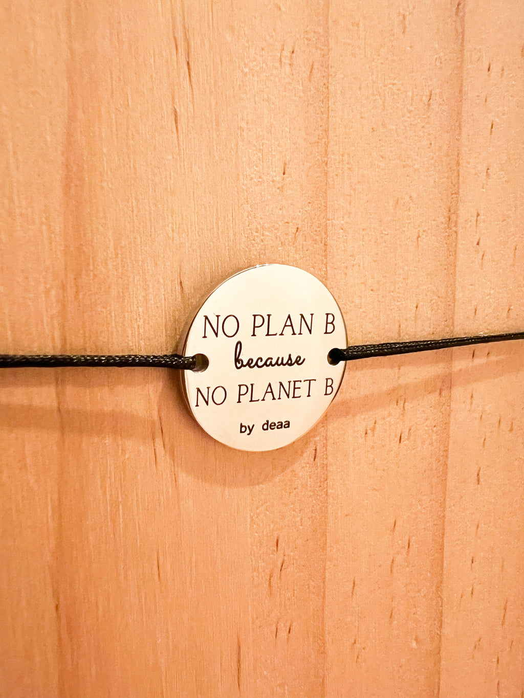 No Plan B Because no Planet B – Bracelet Médaillon