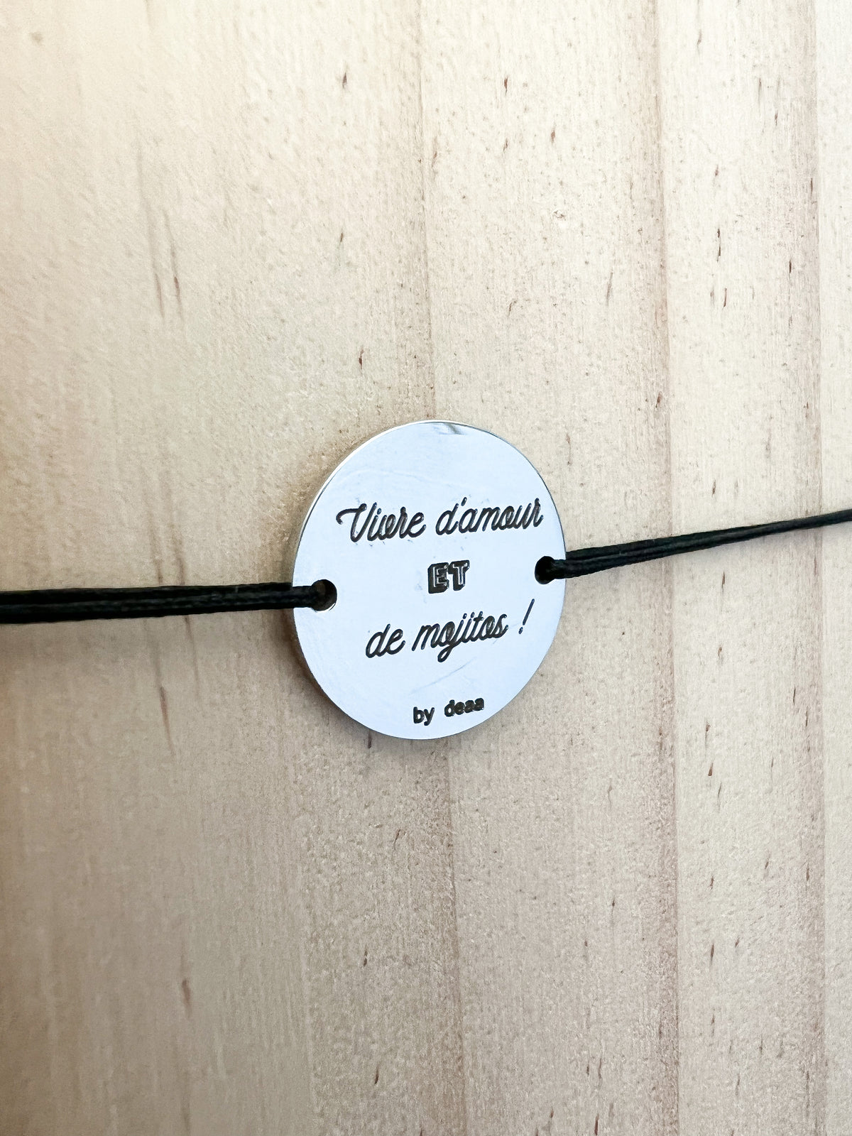 Vivre d'Amour et de Mojitos – Bracelet Médaillon