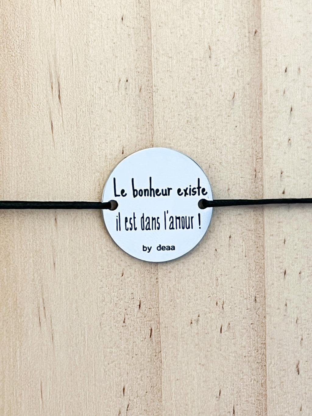 Le Bonheur Existe, il est dans l'Amour – Bracelet Médaillon