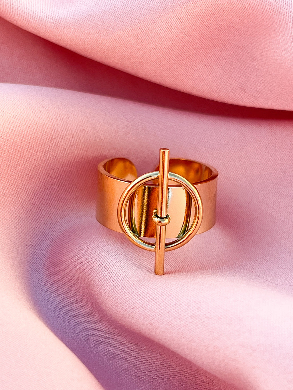 Darma – Bague Toggle Rose Gold Acier Inoxydable