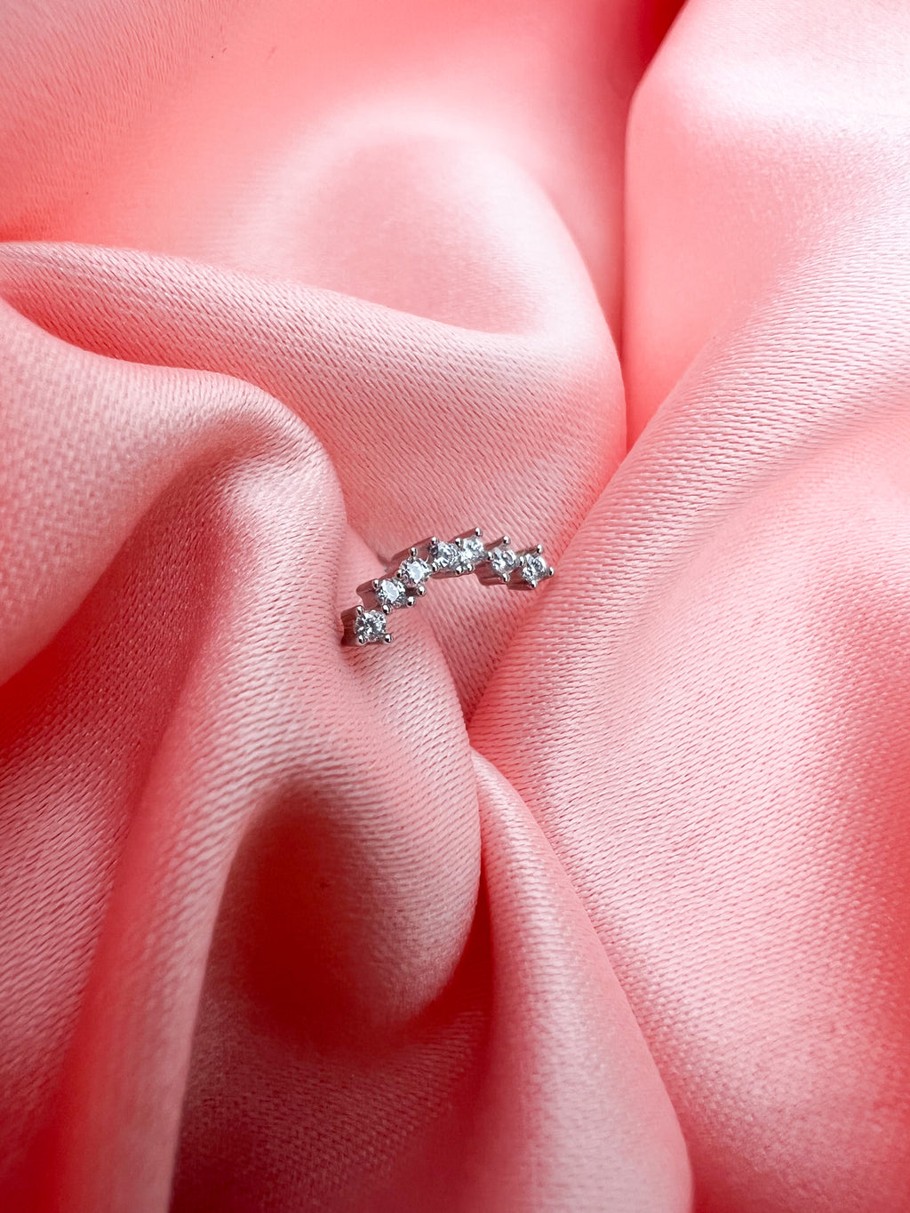 Piercing Arc 7 Strass – Argent 925