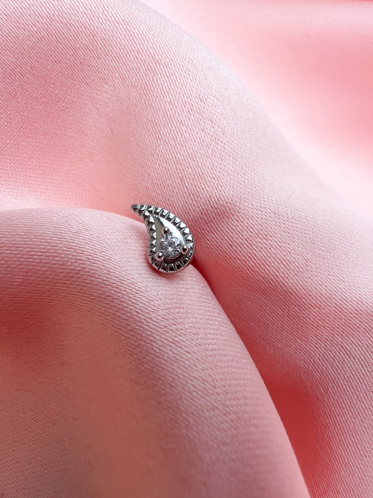 Piercing Larme Sculptée – Argent 925