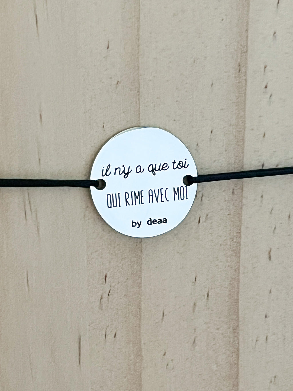 Il n'y a que Toi qui Rime avec Moi – Bracelet Médaillon