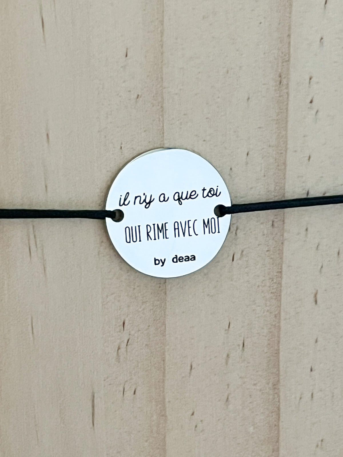 Il n'y a que Toi qui Rime avec Moi – Bracelet Médaillon