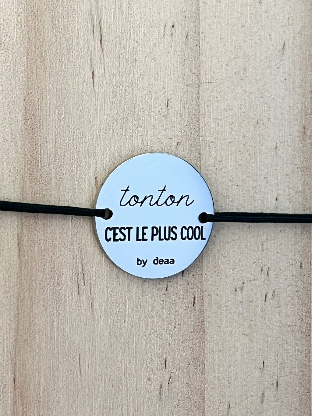 Tonton c'est le Plus Cool – Bracelet Médaillon
