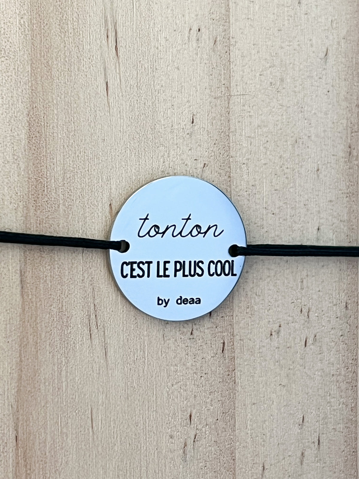 Tonton c'est le Plus Cool – Bracelet Médaillon