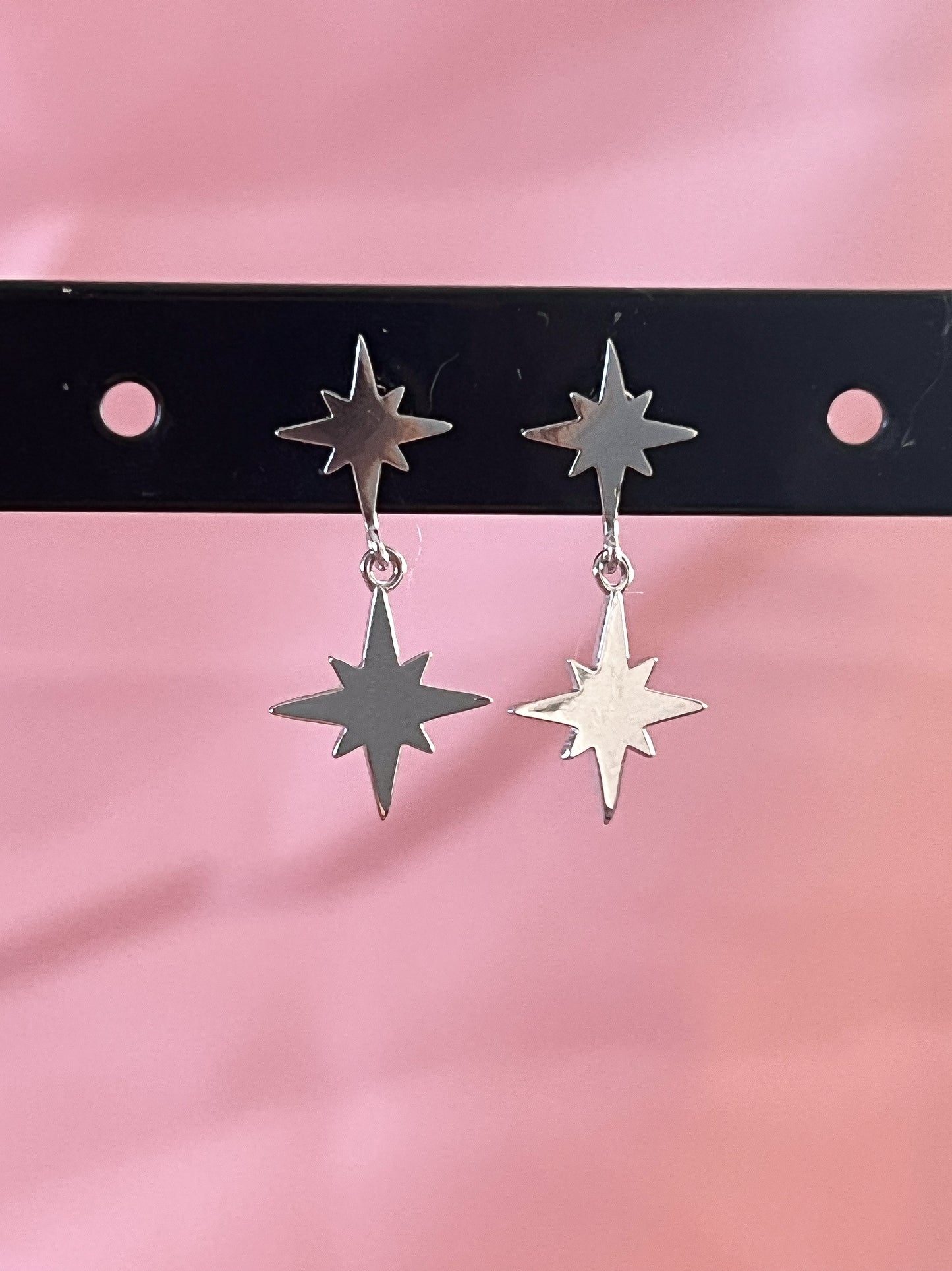 Boucles d'oreilles pendantes étoile