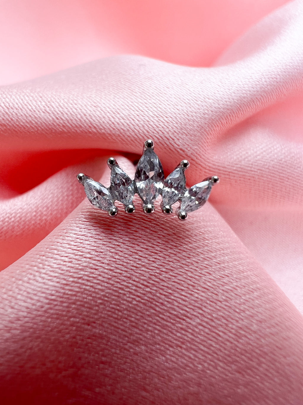 Piercing Couronne 5 Épis – Argent 925