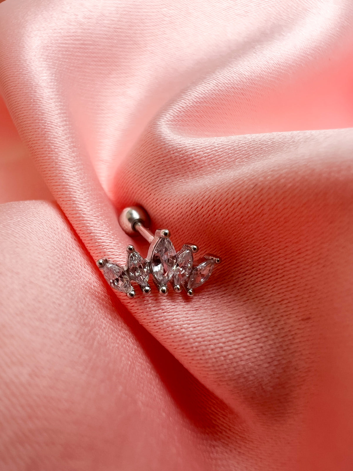 Piercing Couronne 5 Épis – Argent 925