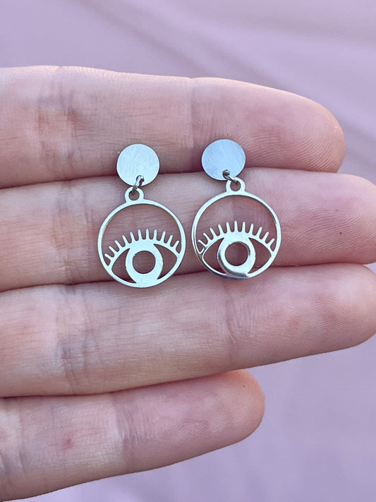 Boucles d’oreilles cercles œil