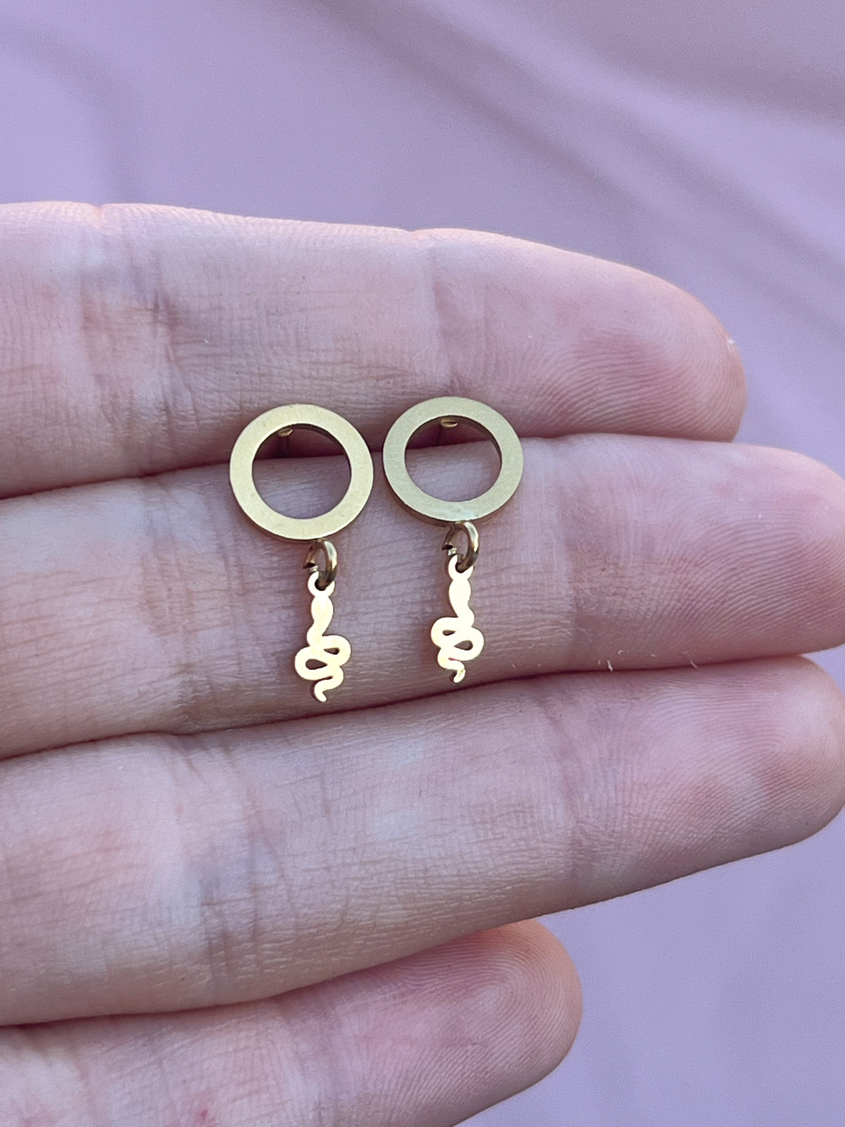 Boucles d’oreilles, pendantes serpent