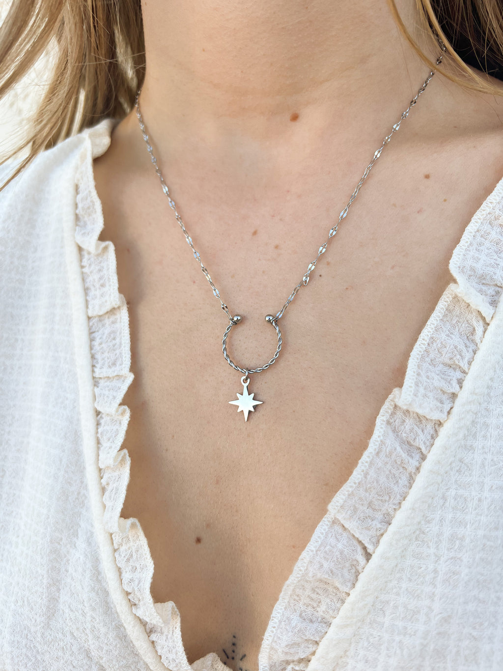 Elinea – Collier Étoile Polaire Cristal