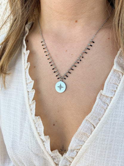 Collier étoile, noir