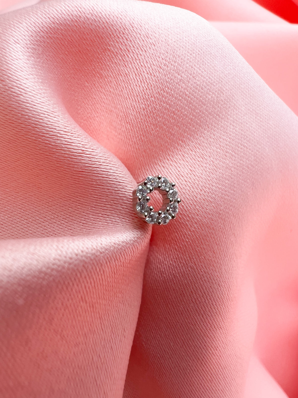 Piercing Cercle en Strass – Argent 925