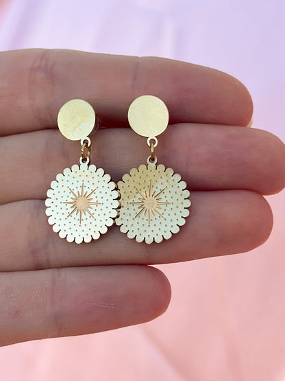 Boucles d’oreilles motif soleil