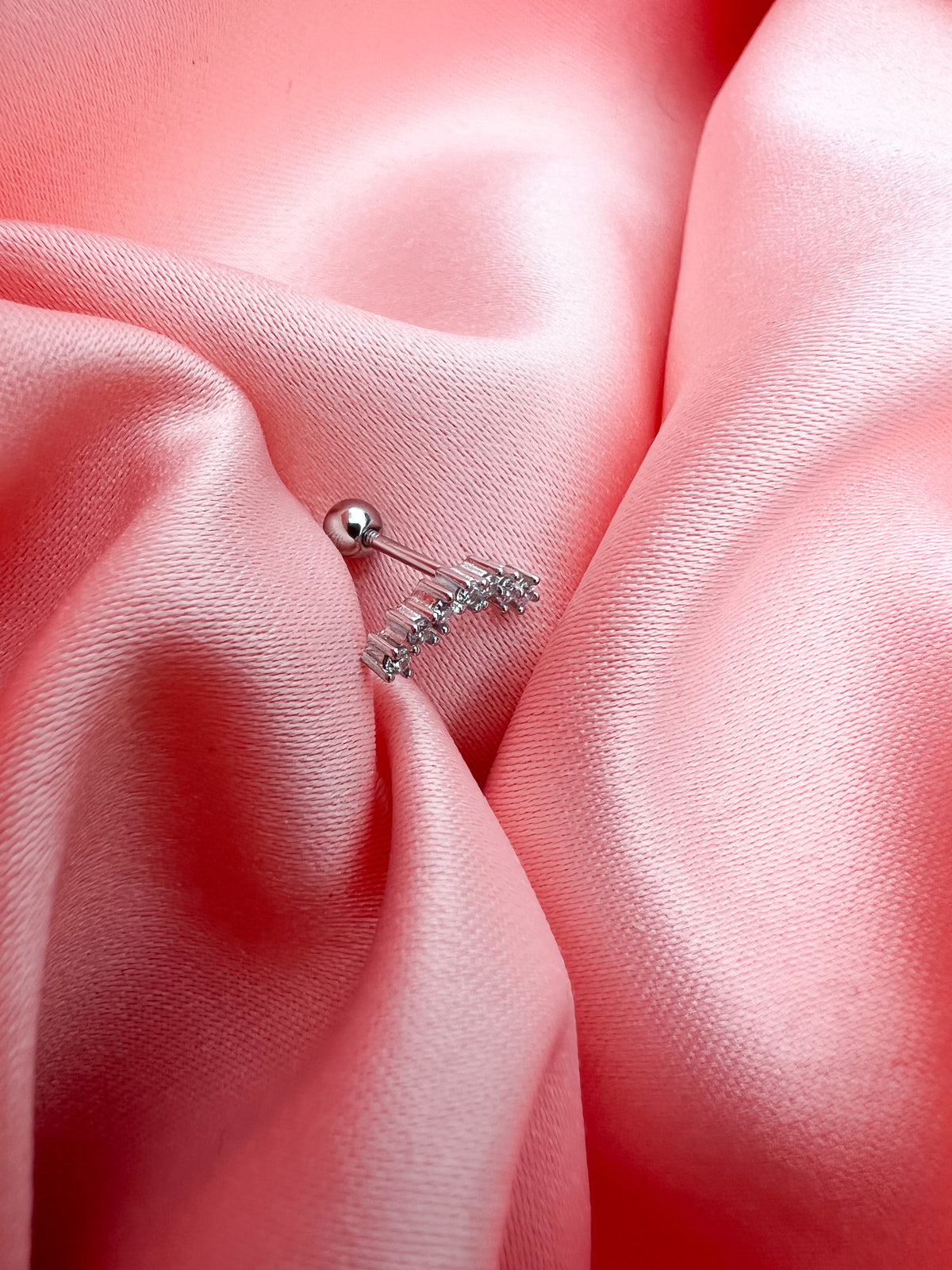 Piercing Arc 7 Strass – Argent 925