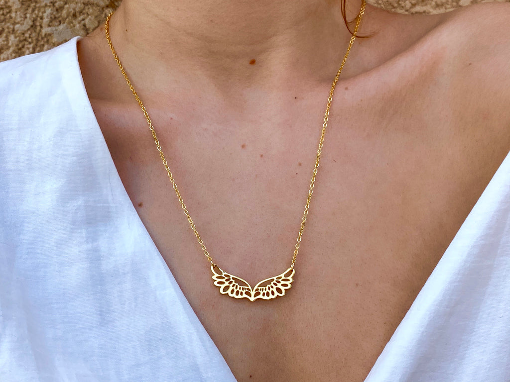 Angel necklace, stainless steel