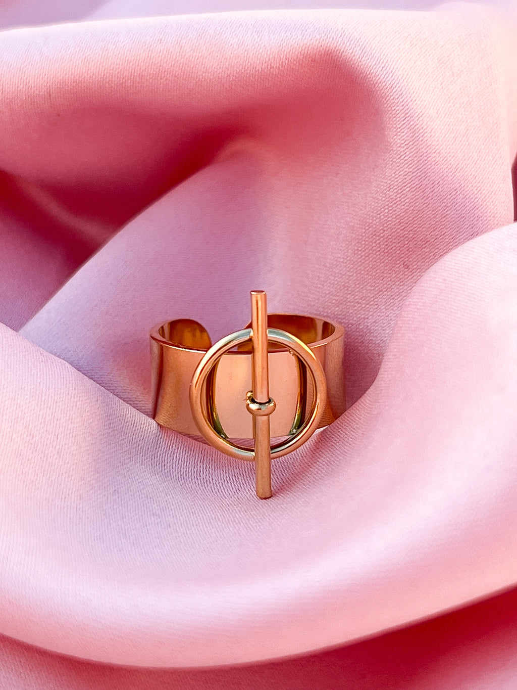 Darma – Bague Toggle Rose Gold Acier Inoxydable