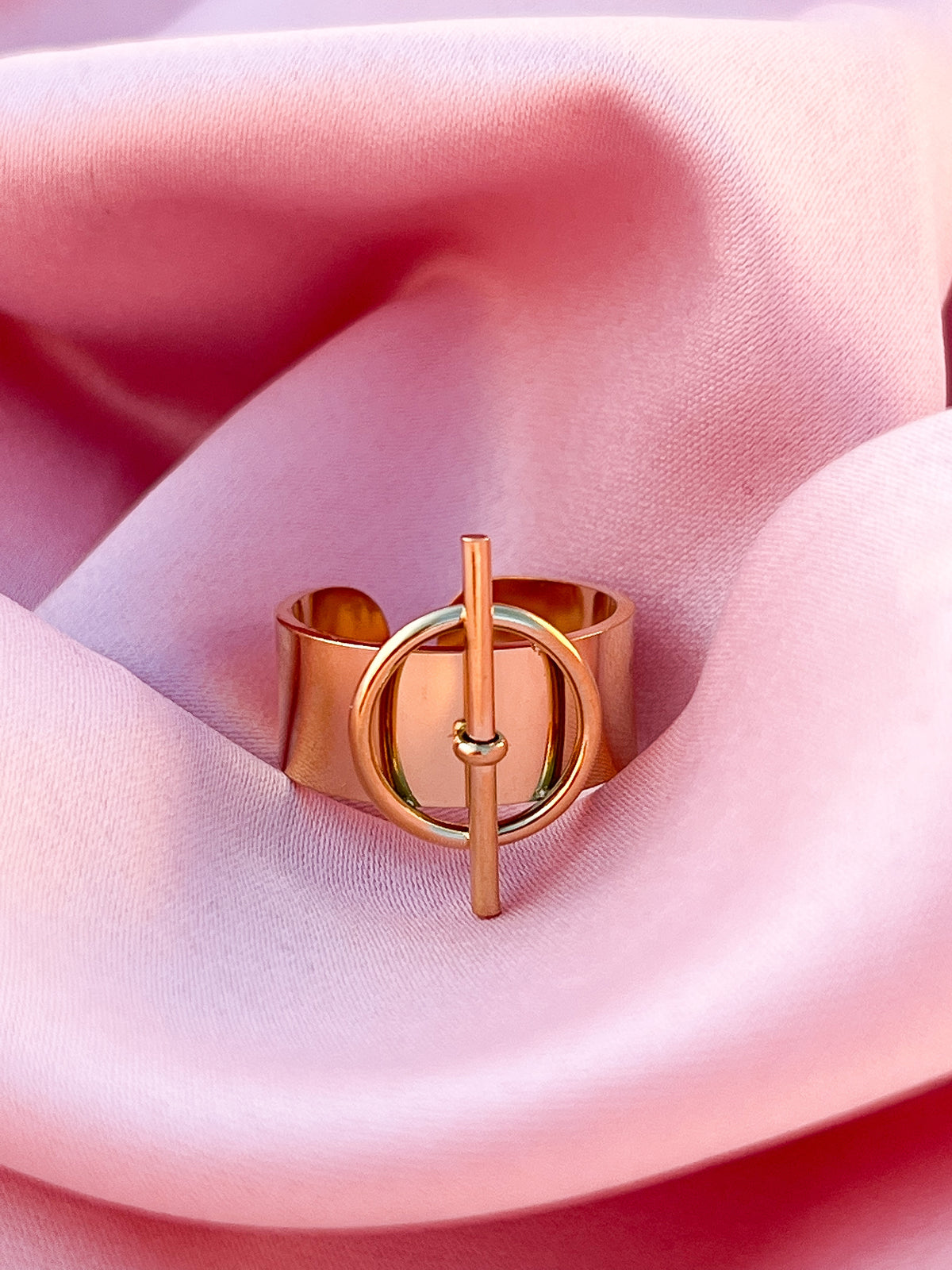 Darma – Bague Toggle Rose Gold Acier Inoxydable