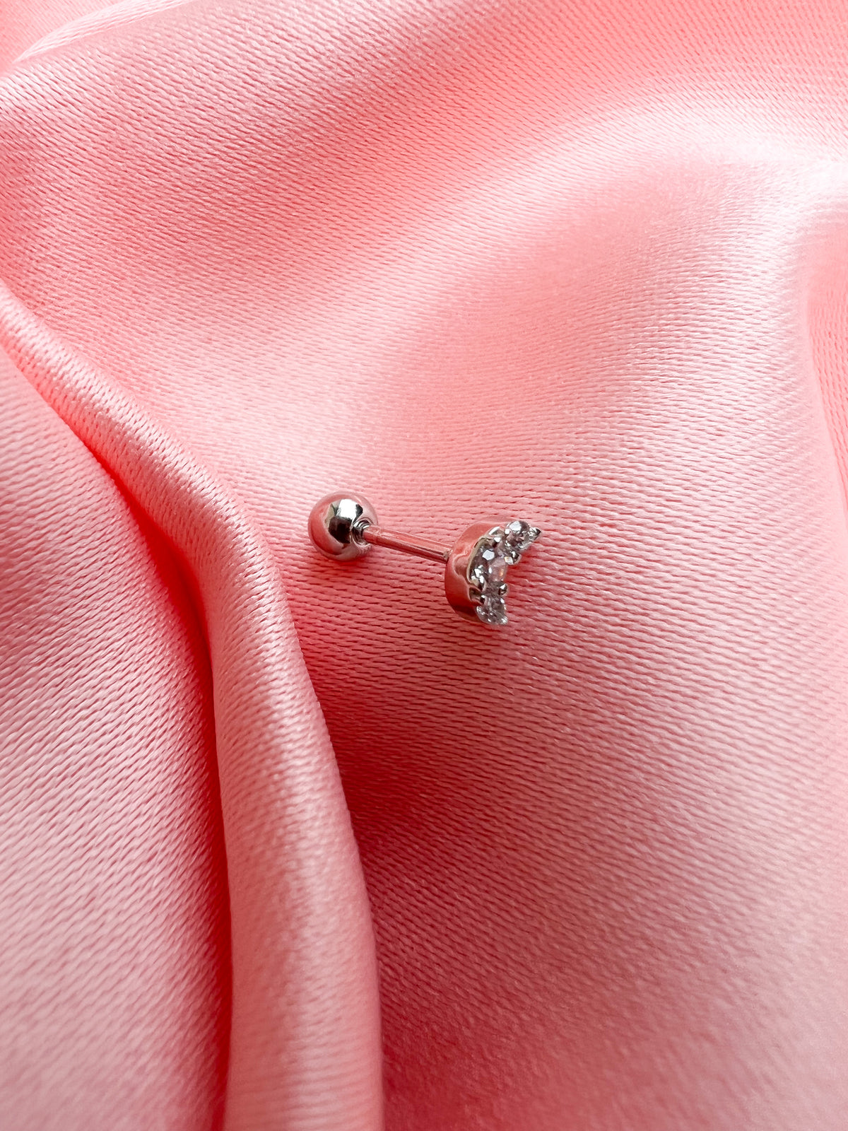 Piercing Petite Lune Strass – Argent 925
