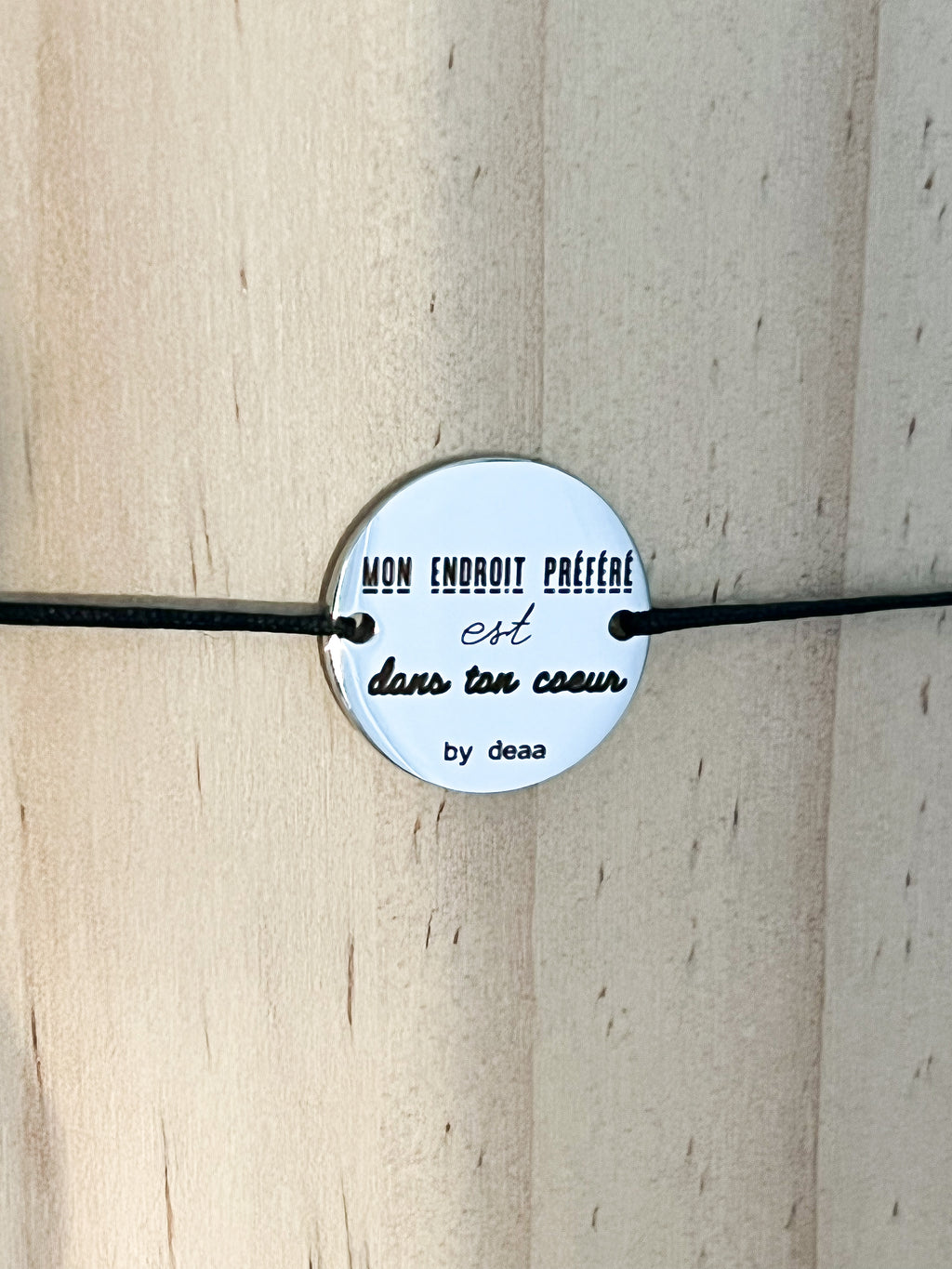 Mon Endroit Préféré est dans Ton Cœur – Bracelet Médaillon