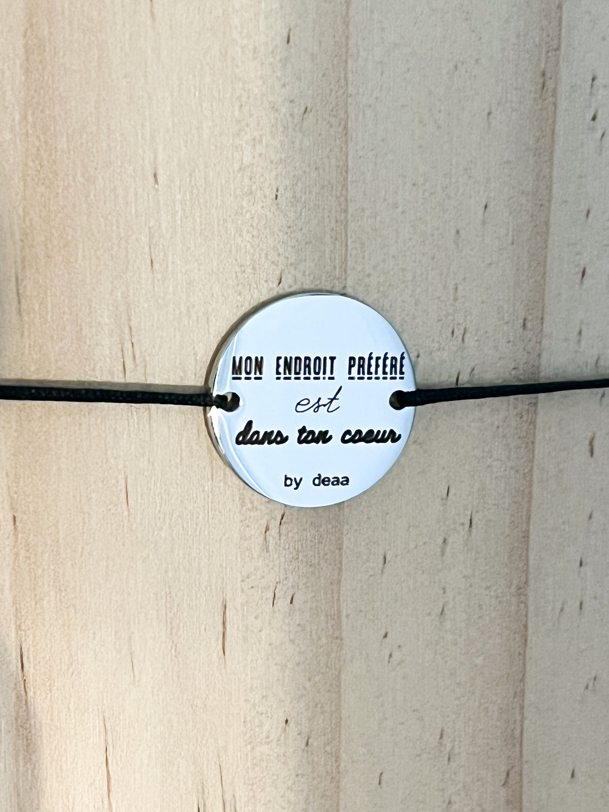 Mon Endroit Préféré est dans Ton Cœur – Bracelet Médaillon