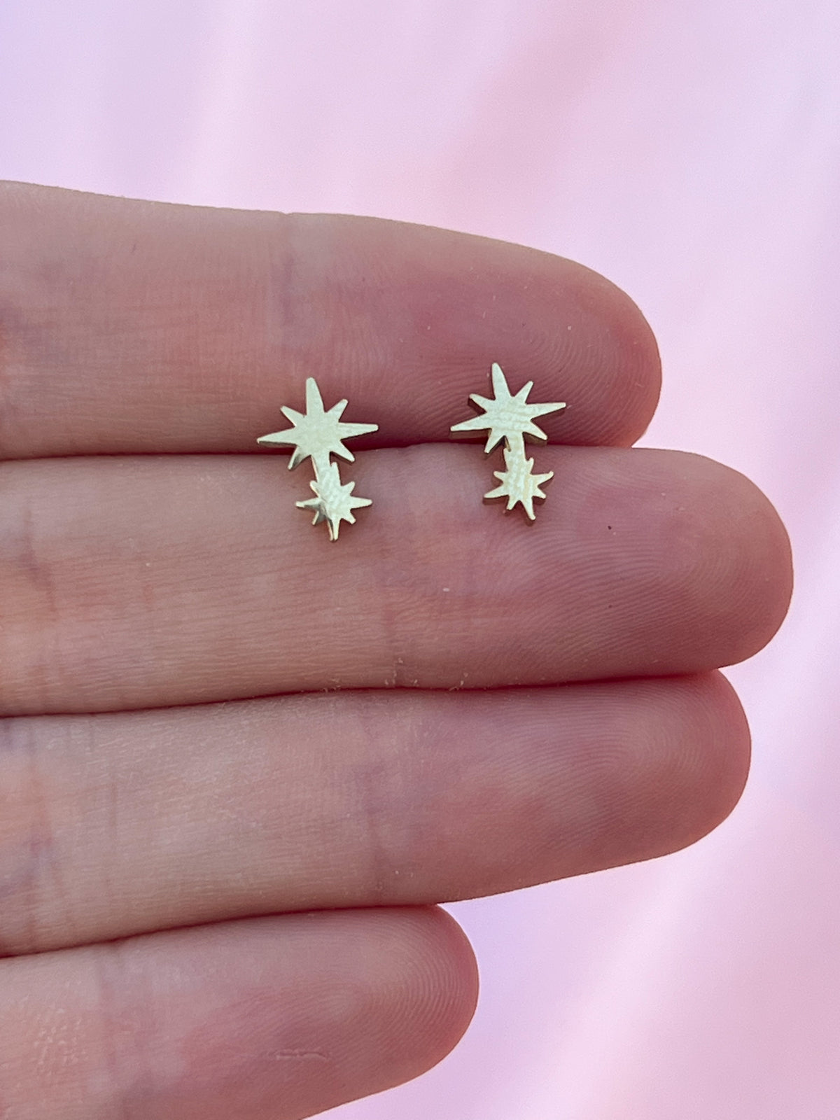 Boucles d’oreilles double étoiles