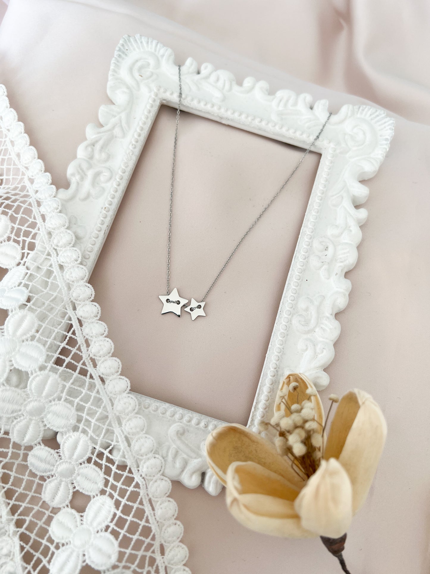 Collier double étoiles