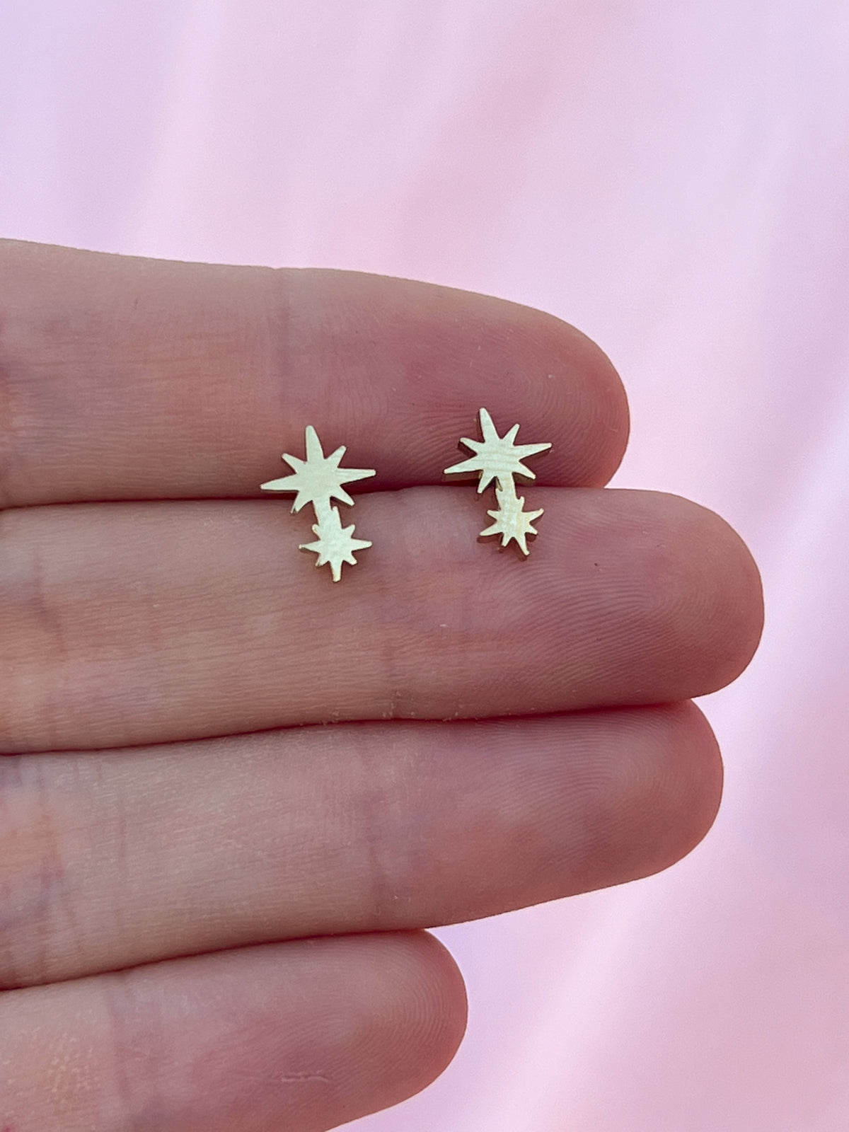 Boucles d’oreilles double étoiles