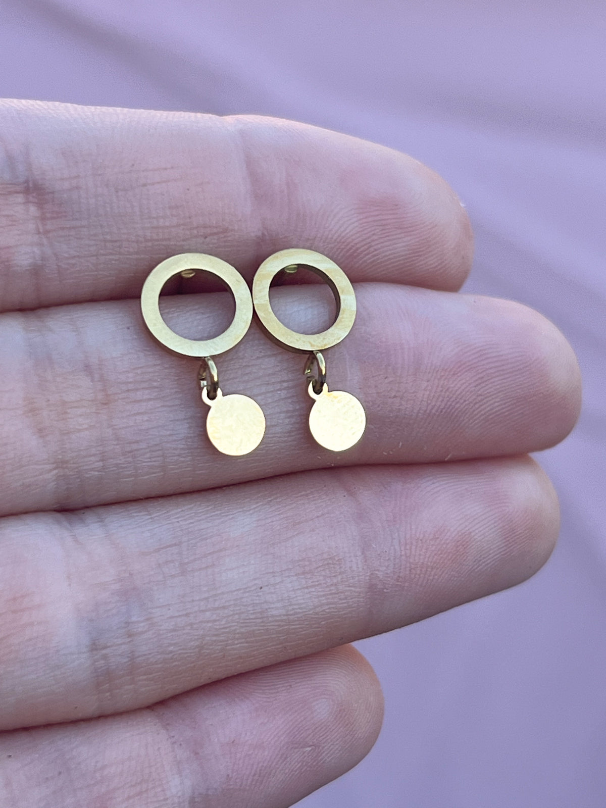 Boucles d’oreilles cercle, pampilles