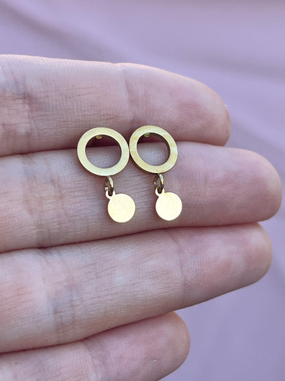 Boucles d’oreilles cercle, pampilles
