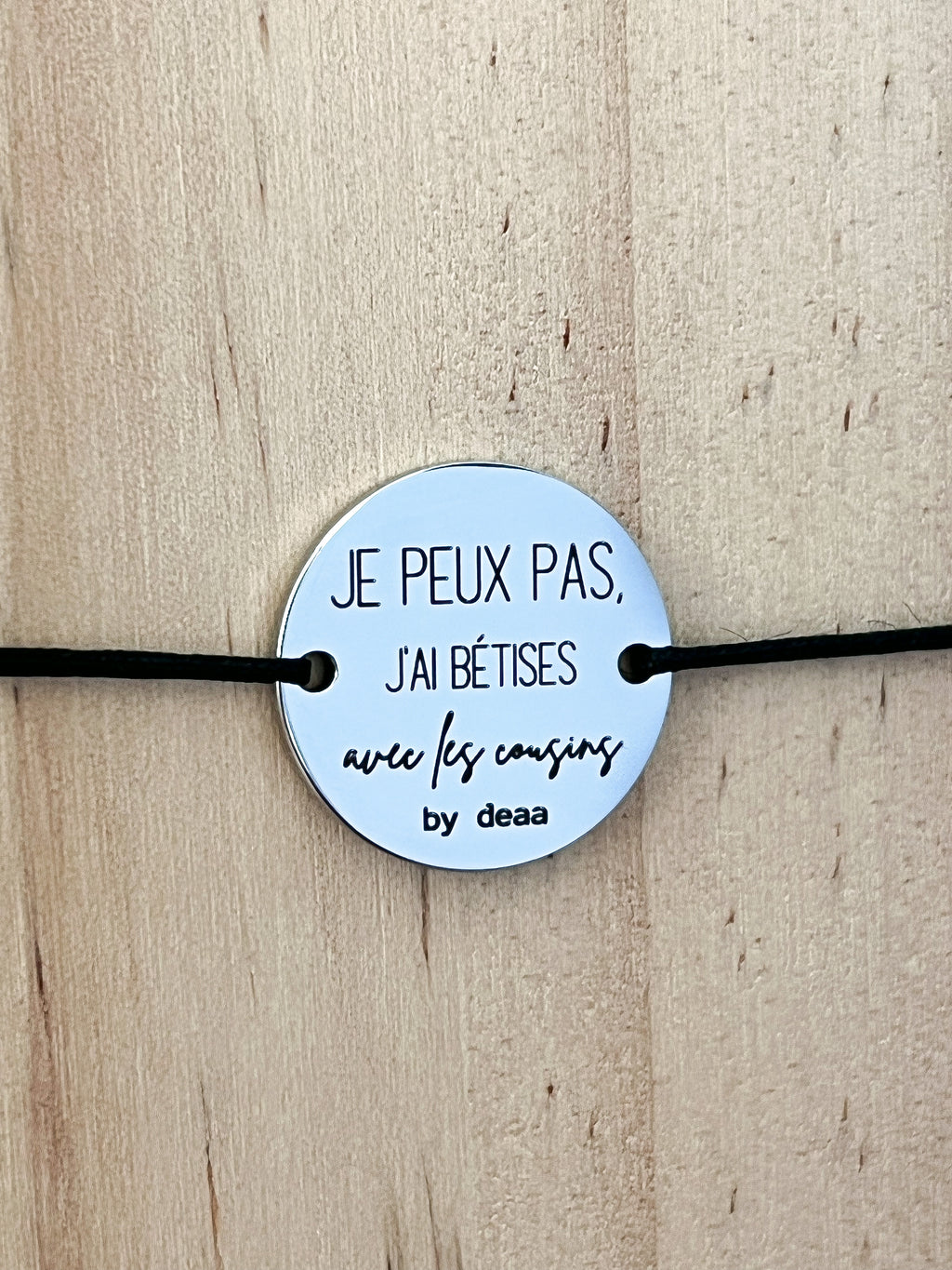 J'ai Bêtise avec les Cousins – Bracelet Médaillon