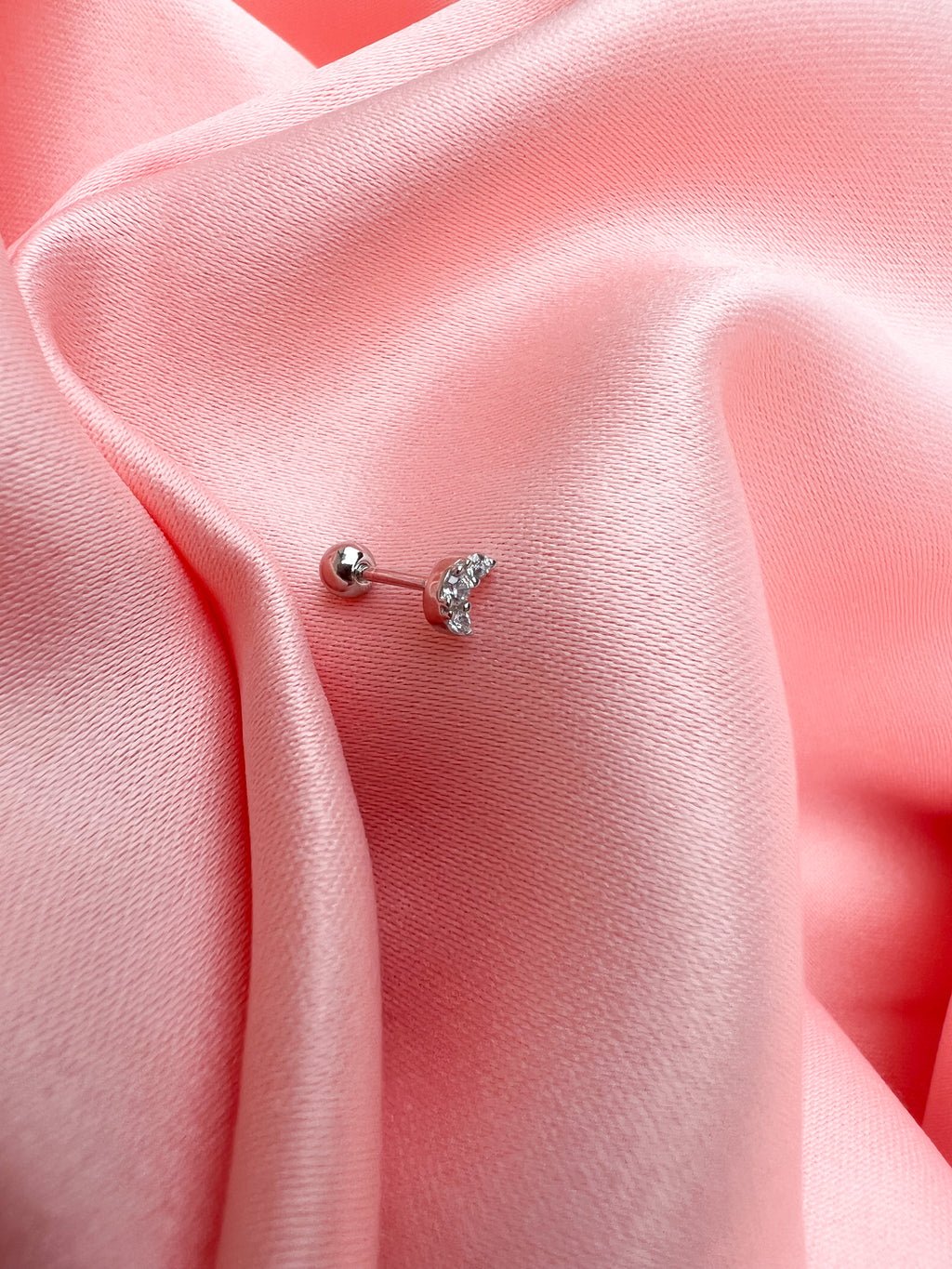 Piercing Petite Lune Strass – Argent 925