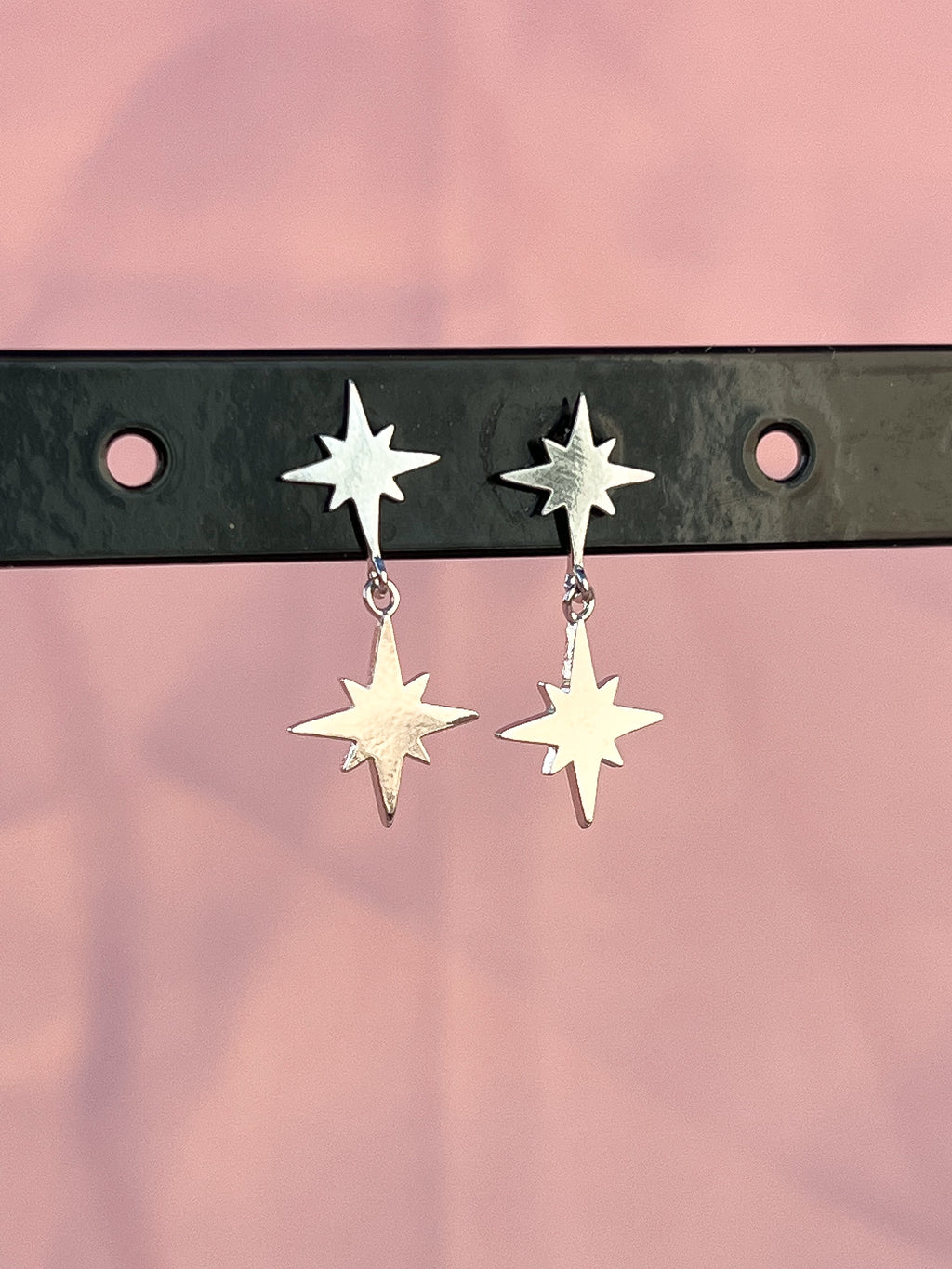 Boucles d'oreilles pendantes étoile