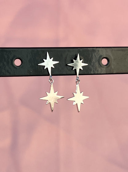 Boucles d'oreilles pendantes étoile